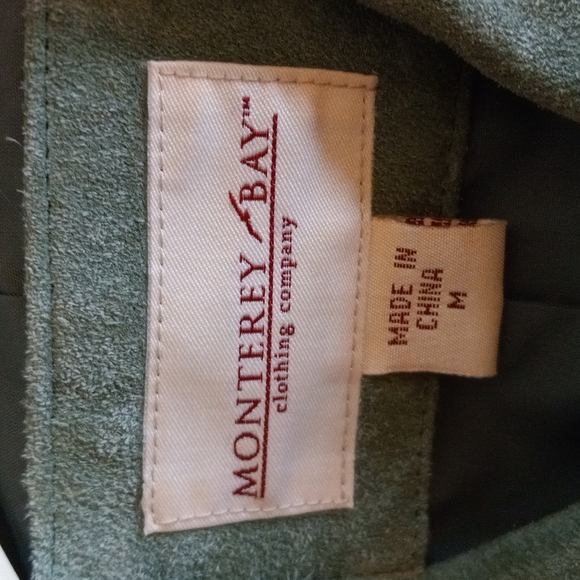 Vintage - Monterey Bay - 100% Suede - Seafoam Green - Button Up Jacket - *MED* - Picture 8 of 10